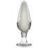 Icicles No. 26 - Transparenter Glas Analplug konisch