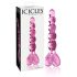 Icicles No. 43 - Perlen & Herz Glasdildo (Rosa)