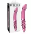 Icicles Nr. 57 - Doppelseitiger Glasdildo mit Penisform (Rosa)