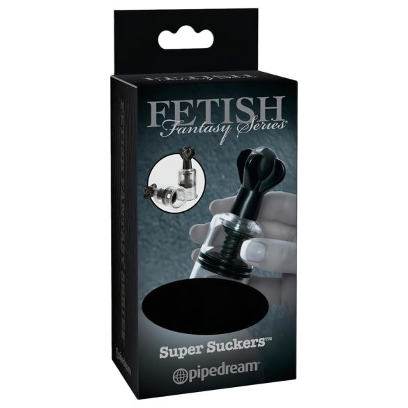Fetish Super Suckers - Brustwarzen-Saugpumpe (schwarz-transparent)