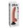 King Cock 9 - biegsamer, saugnapffähiger Vibrator (26cm) - naturfarben