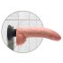 King Cock 9 - biegsamer, saugnapffähiger Vibrator (26cm) - naturfarben