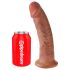 King Cock 9 - Lebensechter Dildo mit Saugnapf (23 cm) - Dunkler Naturton