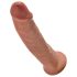 King Cock 9 - Lebensechter Dildo mit Saugnapf (23 cm) - Dunkler Naturton