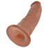 King Cock 9 - Lebensechter Dildo mit Saugnapf (23 cm) - Dunkler Naturton