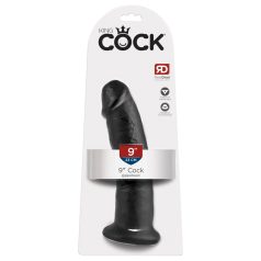 King Cock 9 - Haftfuß Dildo (schwarz)