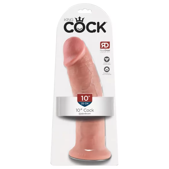 King Cock 10 - großer Saugnapf-Dildo (25cm) - hautfarben