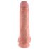 King Cock 11 - Saugnapf-Dildo mit Hoden (28cm) - Natur