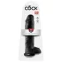 King Cock 11 - großer, haftender Dildo mit Hoden (28cm) - schwarz