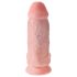 King Cock 9 Chubby - Saugnapf-Dildo mit Hoden (23 cm) - Natur
