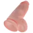 King Cock 9 Chubby - Saugnapf-Dildo mit Hoden (23cm) - natur