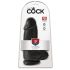 King Cock 9 Chubby - Saugnapf-Dildo mit Hoden (23cm) - Schwarz