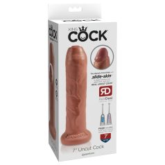 King Cock 7 - naturgetreuer Dildo (18cm) - dunkel натур