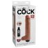 King Cock 10 - naturgetreuer spritzender Dildo (25 cm) - hautfarben