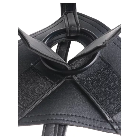 King Cock 7 - Strap-On Dildo mit Geschirr (schwarz)