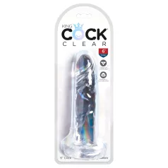 King Cock Clear 6 - Dildo mit Saugnapf (17,8 cm)