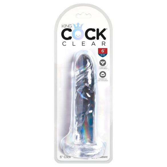 King Cock Clear 6 - Saugnapf-Dildo (15 cm)