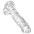 King Cock Clear 8 - Haftender, hodenförmiger Dildo (20cm)