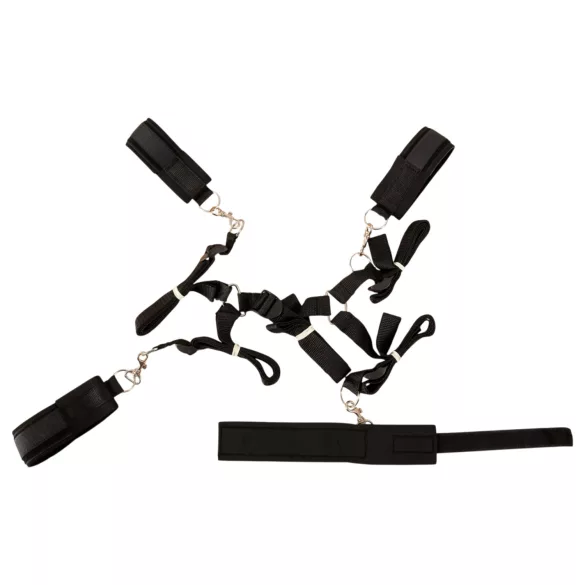 Fetish Fantasy - Bettfessel-Set (schwarz)