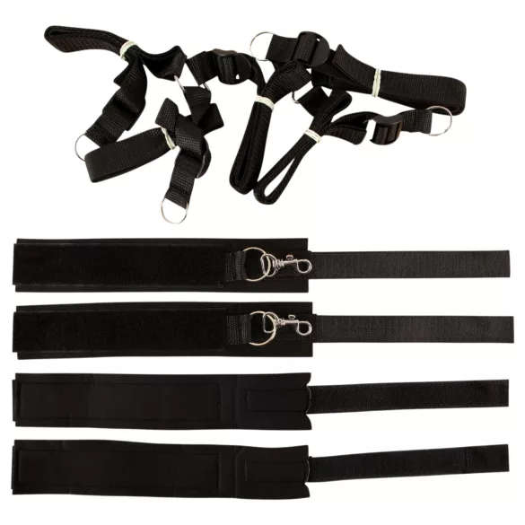Fetish Fantasy - Bettfessel-Set (schwarz)