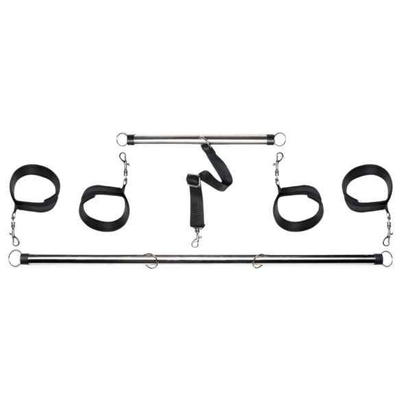 Fetish Spread’em Bar – Spreizstange mit Fesseln (Silber)