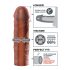 X-TENSION Mega 2 - naturgetreue Penishülle (20,3 cm) - dunkel naturfarben