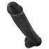 King Cock 15 - Dildo mit Hoden und Saugnapf (38 cm, schwarz)