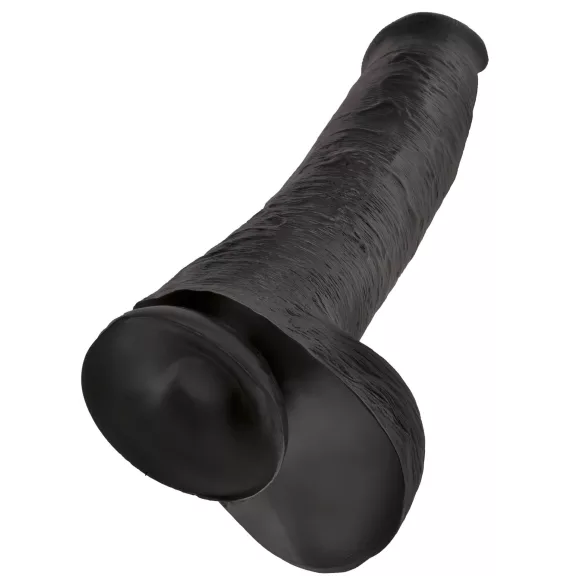 King Cock 15 - Dildo mit Hoden und Saugnapf (38 cm, schwarz)