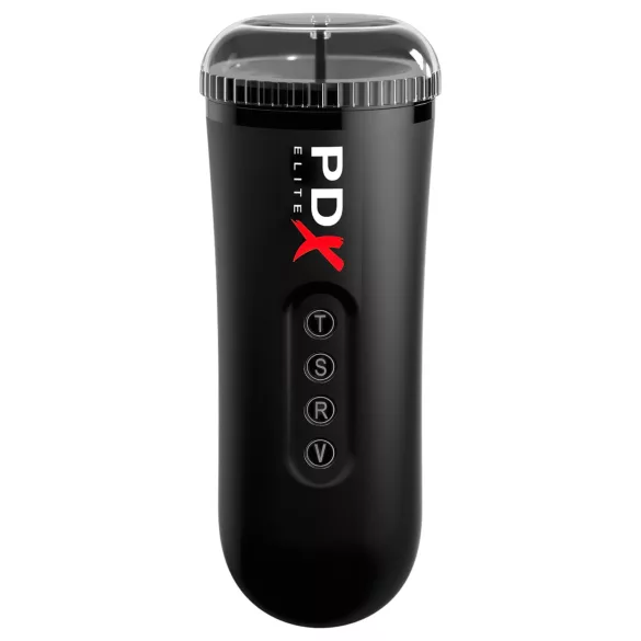 PDX Moto Blower - Saugender, vibrierender Masturbator (schwarz)