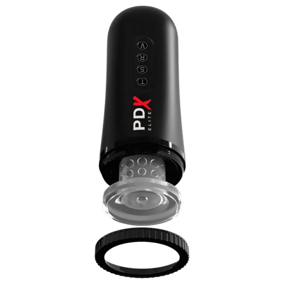 PDX Moto Blower - Saugender, vibrierender Masturbator (schwarz)