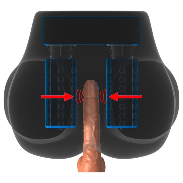 PDX Elite Milk Me Silly - Vibrations-Torso-Masturbator (natur)