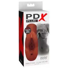   PDX Double Stroker - 2in1 realitätsnaher Masturbator (braun)