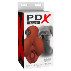   PDX Pick Your Pleasure - 2in1 realistische Masturbator (braun)