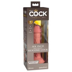   King Cock Elite 6 - realistisch, haftender Dildo (15cm) - naturfarben