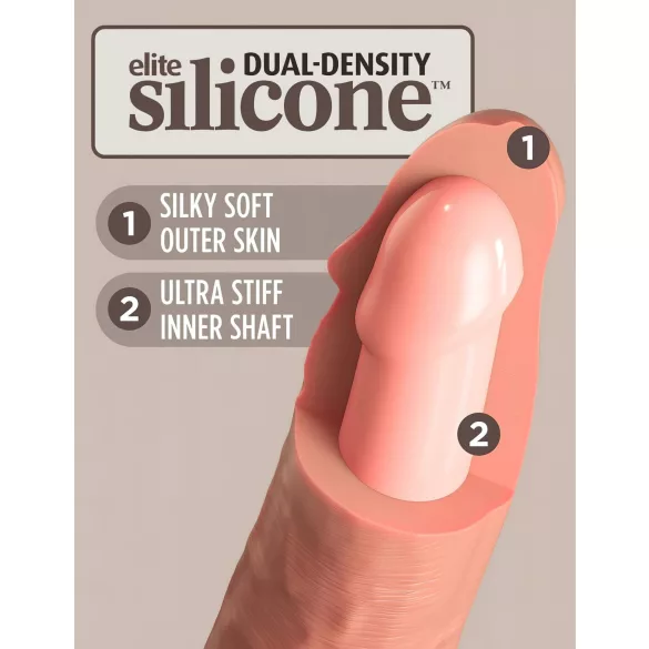 King Cock Elite 6 - realistisch, haftender Dildo (15cm) - naturfarben