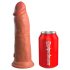 King Cock Elite 8 - Saugnapf Dildo (20cm) - dunkle Natur