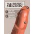 King Cock Elite 8 - Saugnapf Dildo (20cm) - dunkle Natur