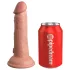 King Cock Elite 6 - Vibrator mit Saugnapf (15 cm) - naturfarben