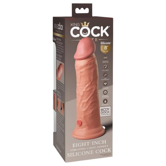 King Cock Elite 8 - Dildo mit Saugnapf (20cm) - Hautfarben