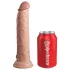 King Cock Elite 9 - Saugnapf Vibrator 23cm - Natur