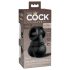 King Cock Crown Jewels - Vibrations-Penisring (Schwarz)