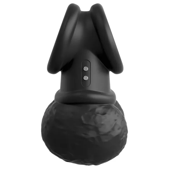 King Cock Crown Jewels - vibrierender Penisring (schwarz)