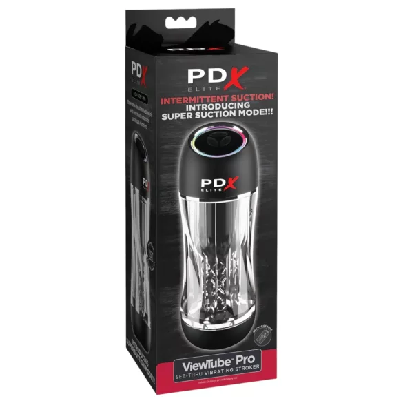 PDX ViewTube Pro - Saug‑Vibrationsmasturbator (schwarz)