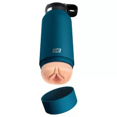   Fuck Flask Private Pleaser - Masturbator im Flaschen-Design (blau-natur)