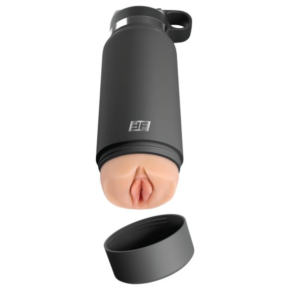 Geheimnisflasche Lust - Künstliche Vagina (Schwarz-Natur)