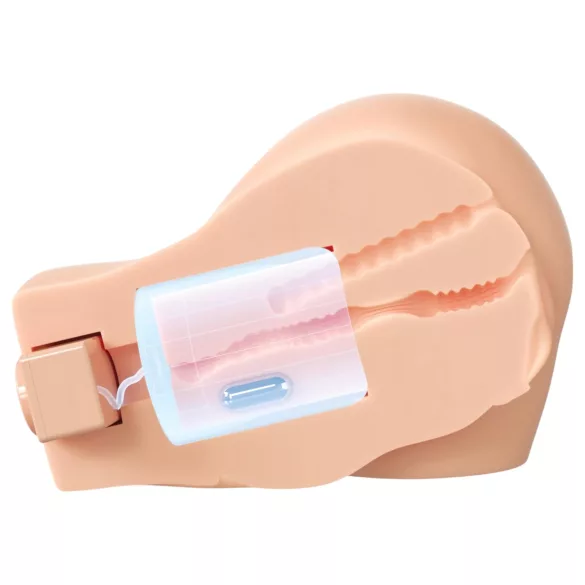 PDX Elite - saugender, vibrierender 2-in-1-Masturbator (natur)
