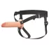 X-TENSION Elite - hohler Umschnalldildo (hautfarben)
