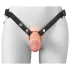X-TENSION Elite - hohler Umschnalldildo (hautfarben)