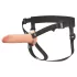 X-TENSION Elite - hohler Umschnalldildo (hautfarben)