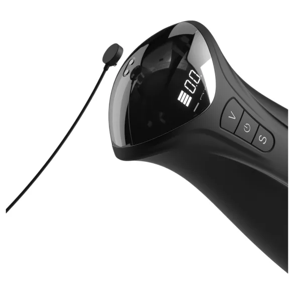 PDX Elite - Saugender, vibrierender Masturbator (schwarz)